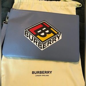 Burberry wristlet oversized pouch